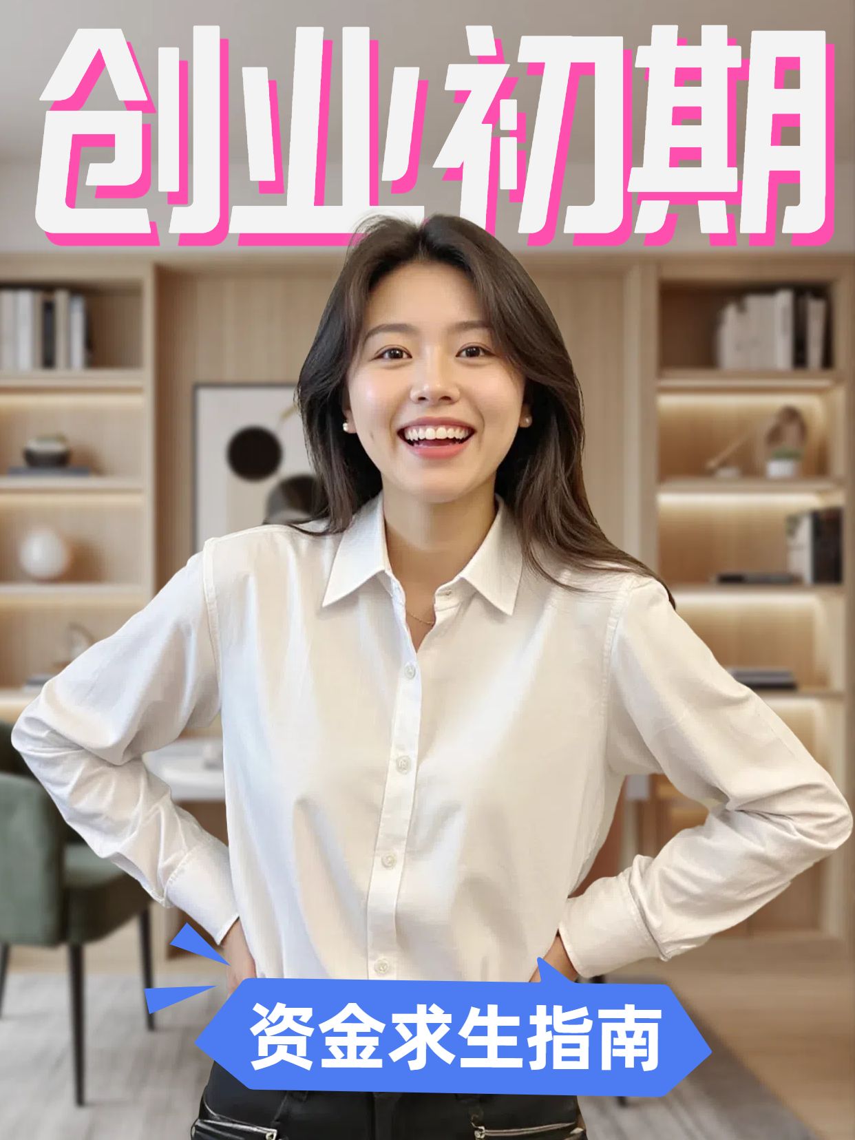 实景风橙黄色交流分享创业初期资金筹备攻略小红书竖版视频封面