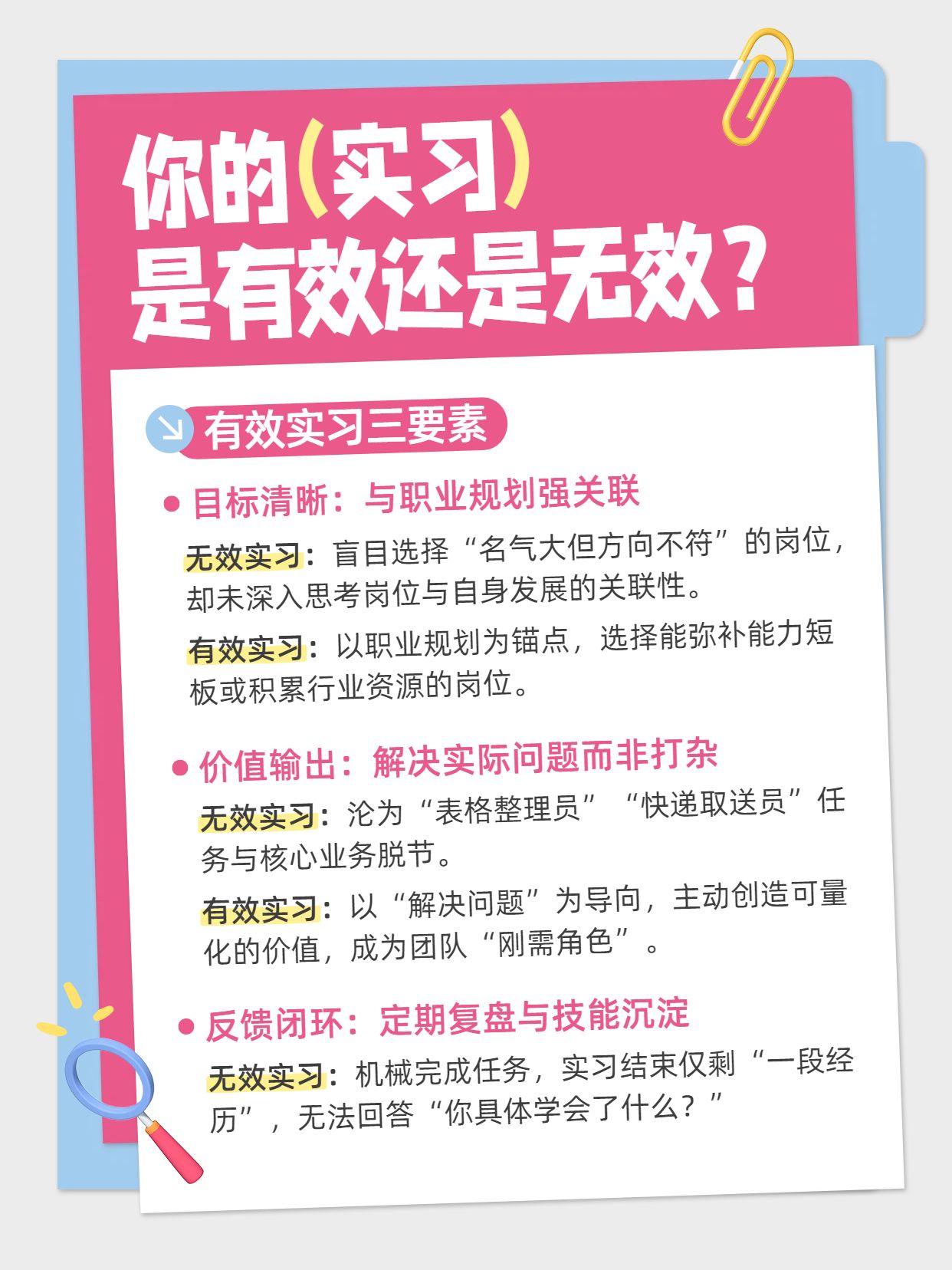 简约风粉色通用类交流分享什么才算有效实习小红书内页