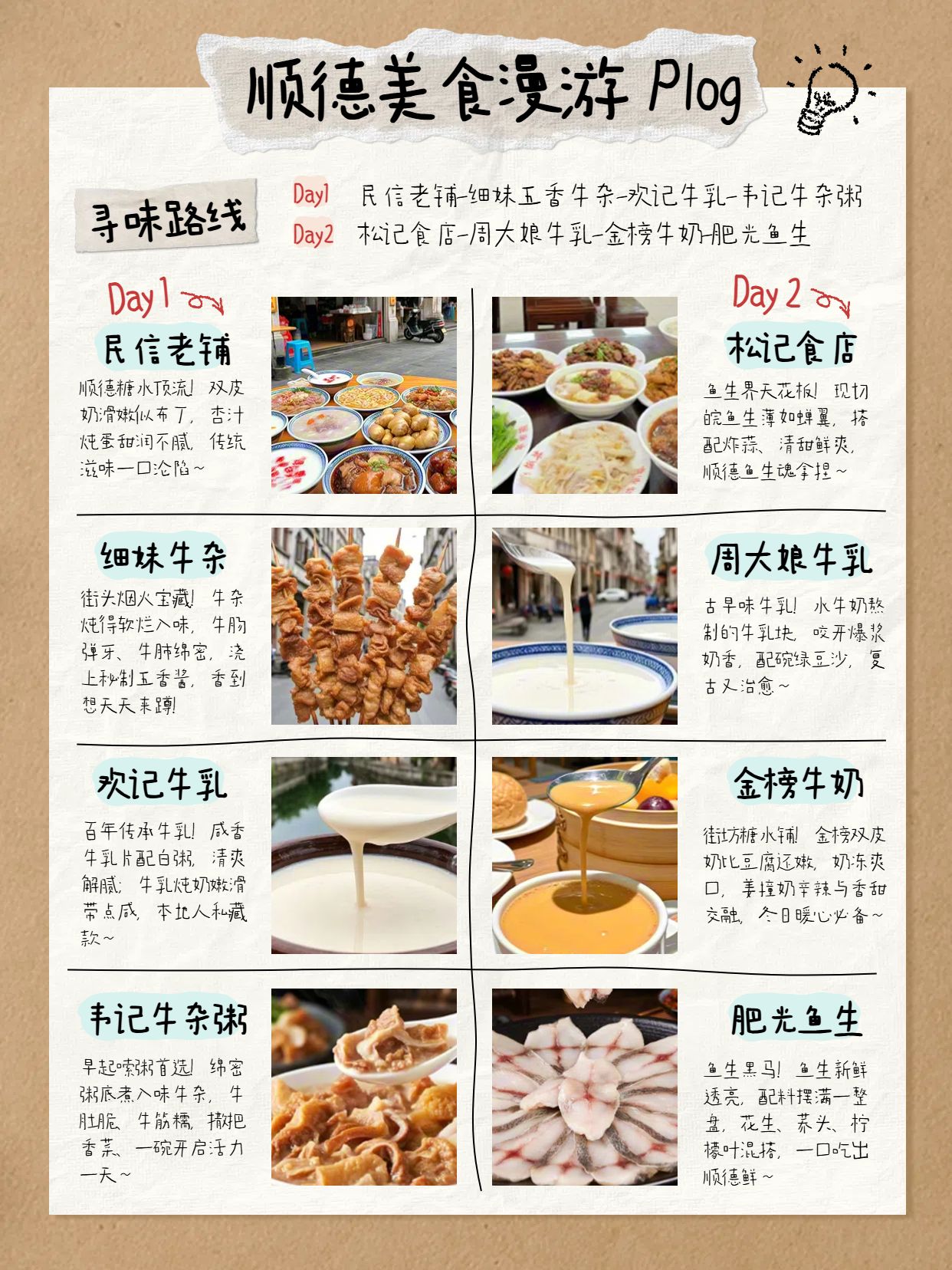 时尚风黄色旅游出行类交流分享顺德游玩记录小红书封面