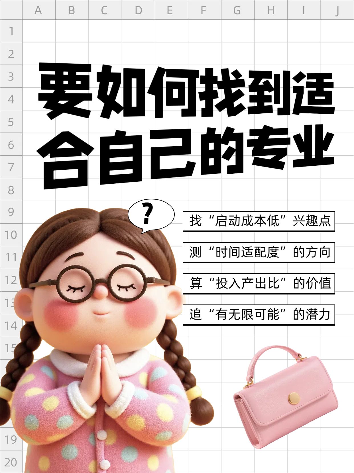 可爱3D风粉色通用类交流分享如何找到适合自己的专业小红书封面