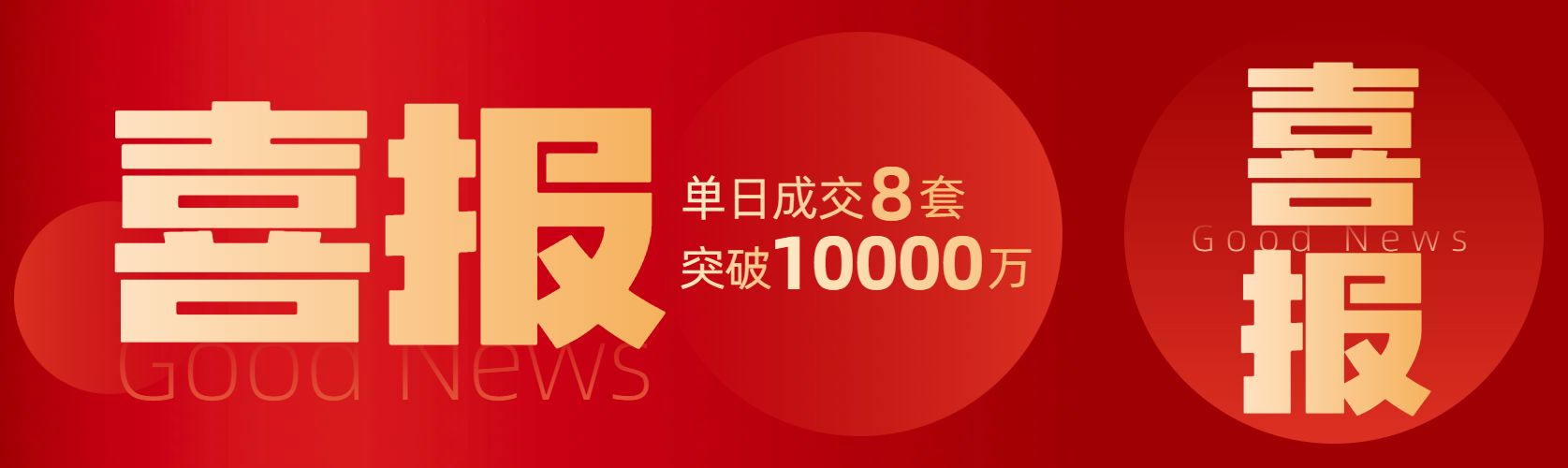 喜庆商务风通用类宣传推广喜报表彰公众号首次图