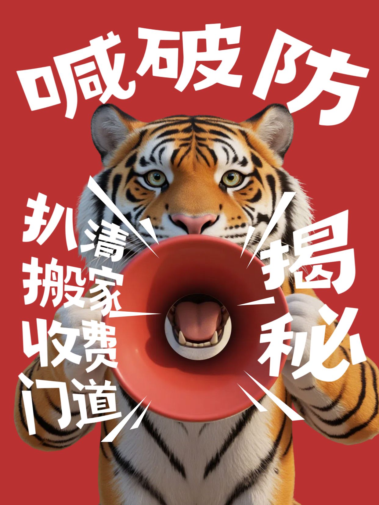 可爱3D风红色生活服务类搬家公司收费标准大揭秘小红书封面