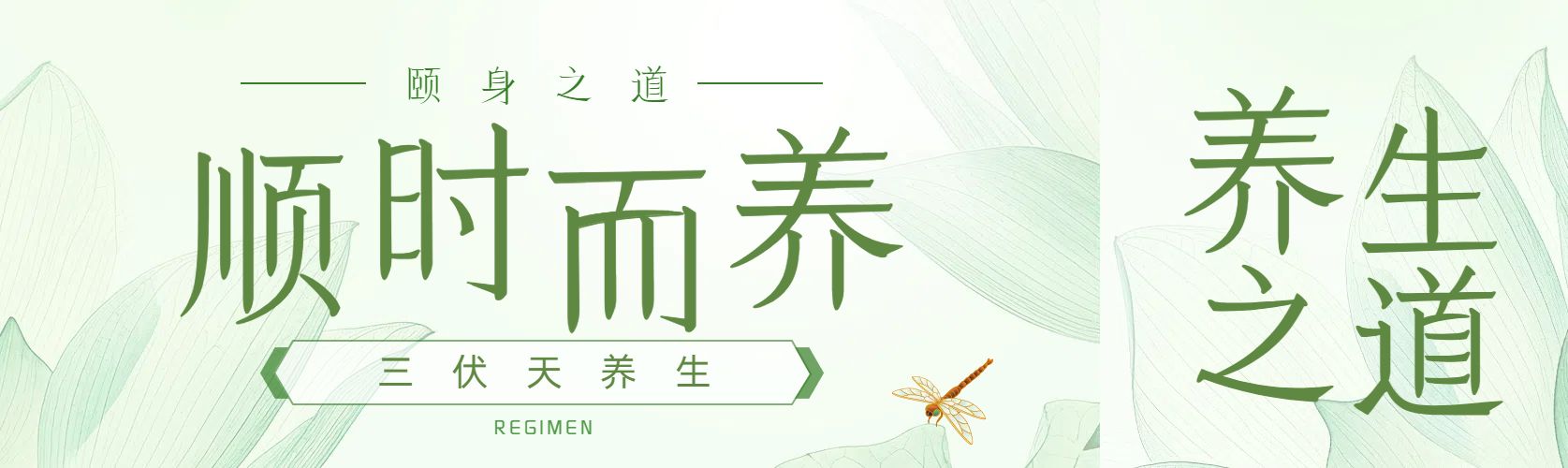 中国风绿色通用类宣传推广养生宣传公众号首次图