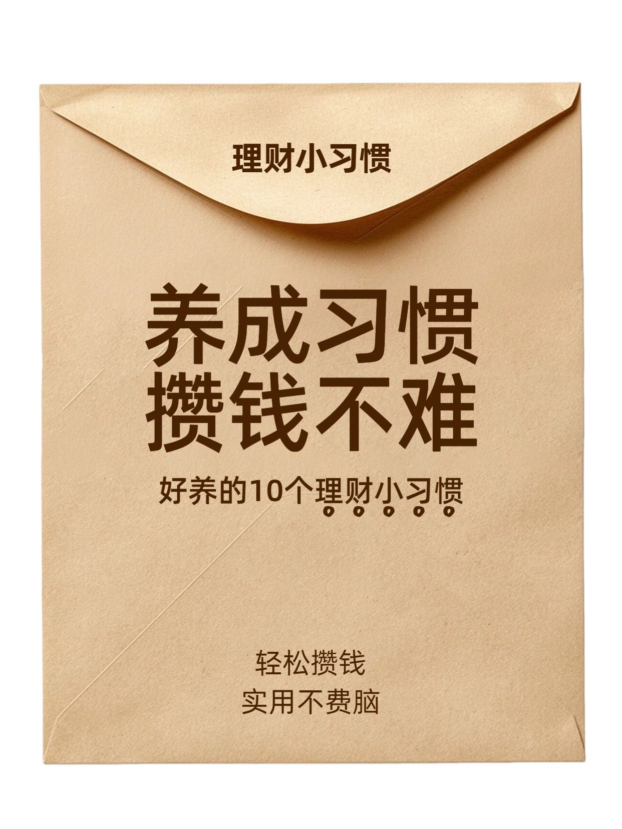 简约风黄色通用类交流分享好养成的10个理财小习惯小红书封面