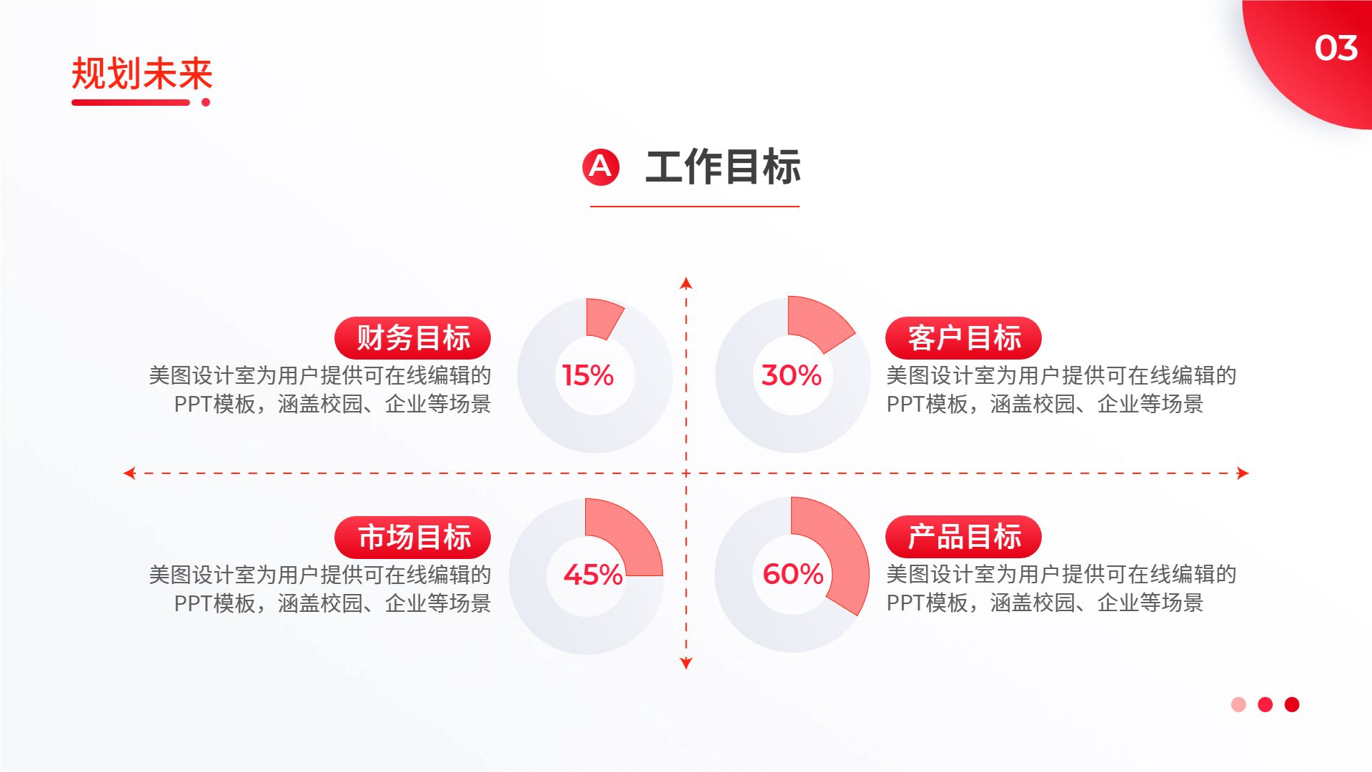 简约时尚风红色通用类几何风年终工作总结汇报通用PPT模板