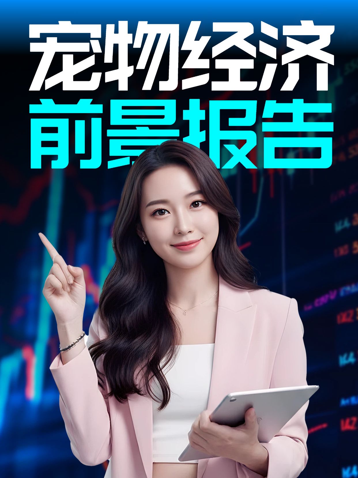 实景风蓝色通用类交流分享宠物经济前景如何小红书视频封面