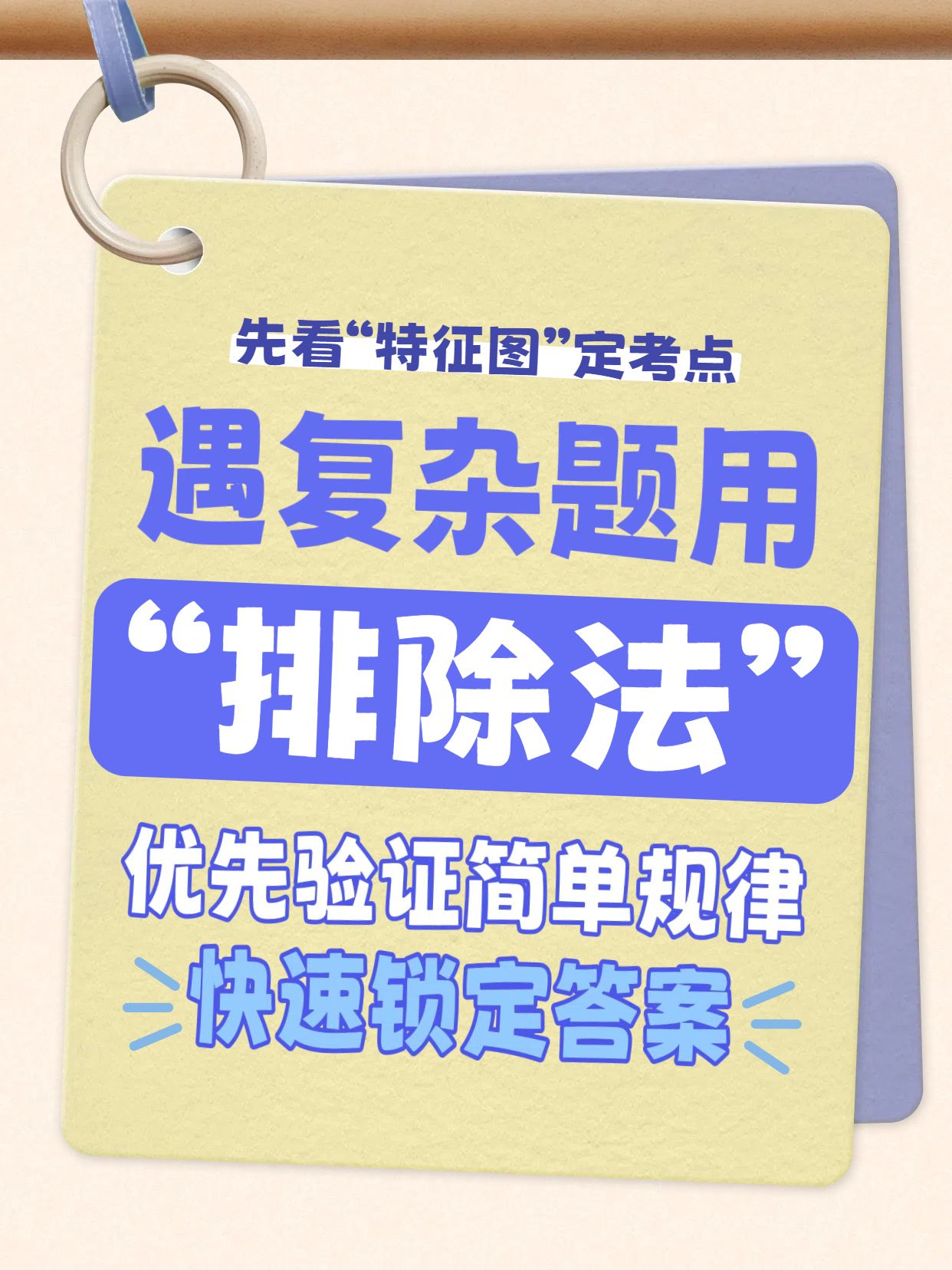简约风黄色紫色教育培训笔记本考公图形推理题秒杀技巧小红书封面