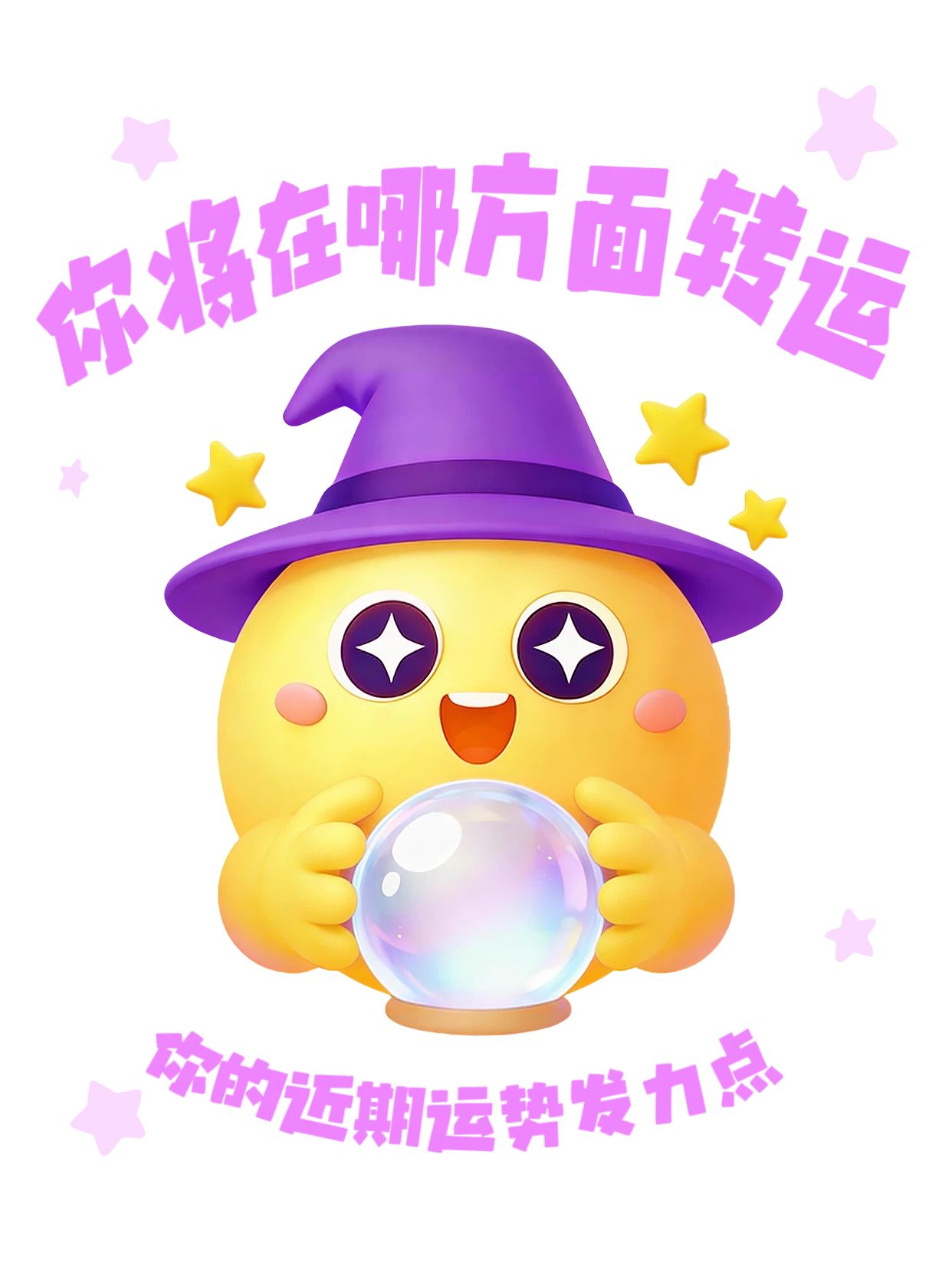 卡通3D风黄色通用类交流分享你将在哪方面转运小红书封面