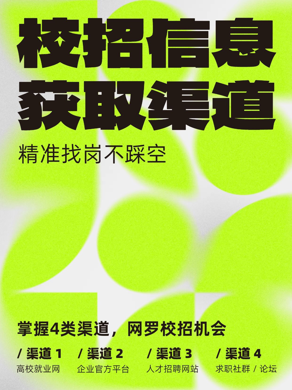 时尚风绿色通用类交流分享校招信息从哪些渠道获得小红书封面