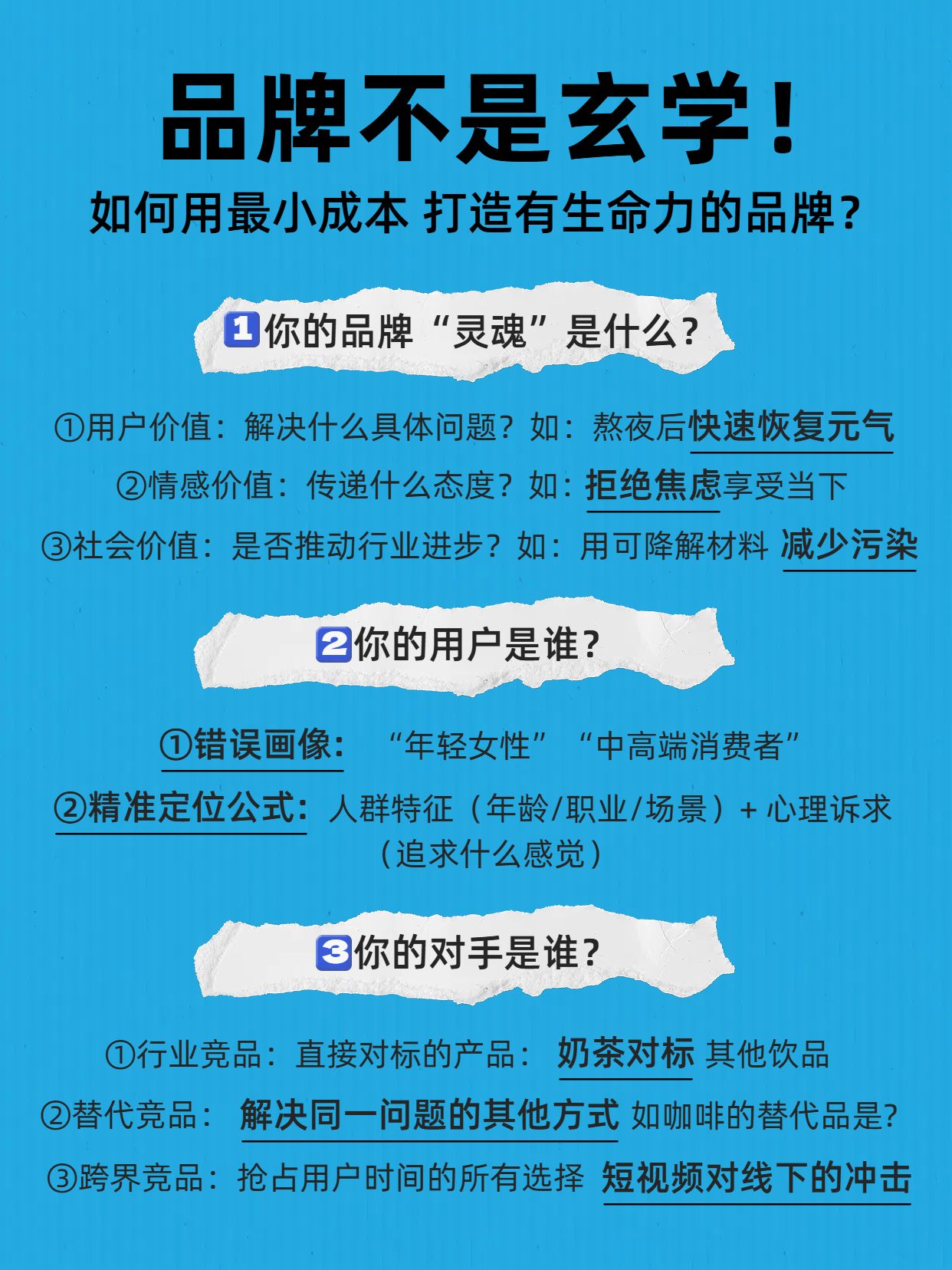 简约风蓝色通用类交流分享创业如何进行品牌打造小红书内页