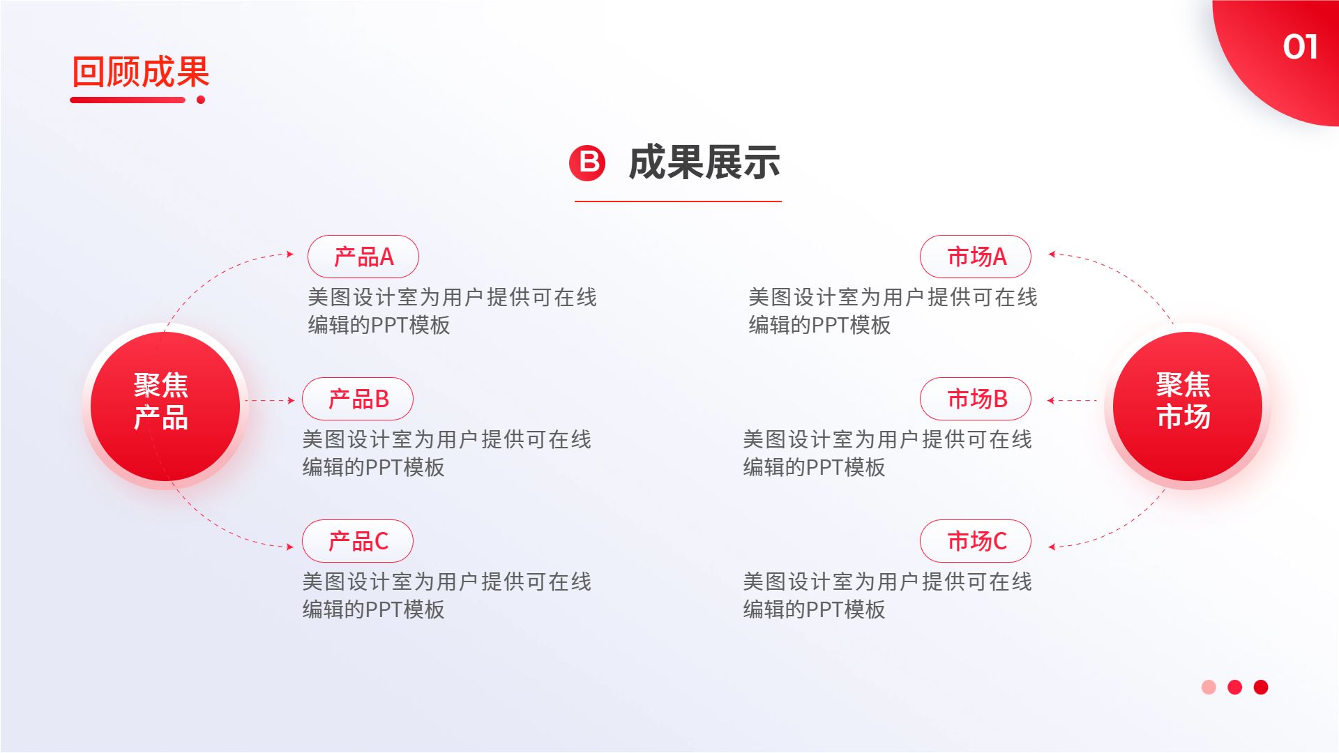 简约时尚风红色通用类几何风年终工作总结汇报通用PPT模板