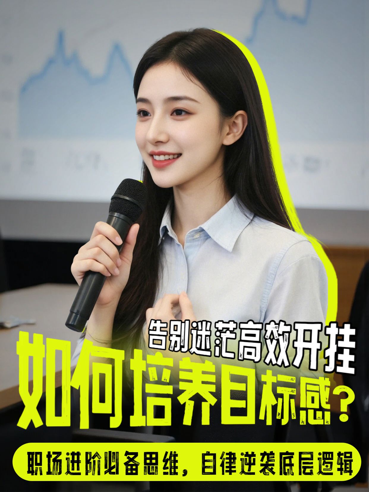 简约风绿色通用类交流分享如何培养目标感小红书封面