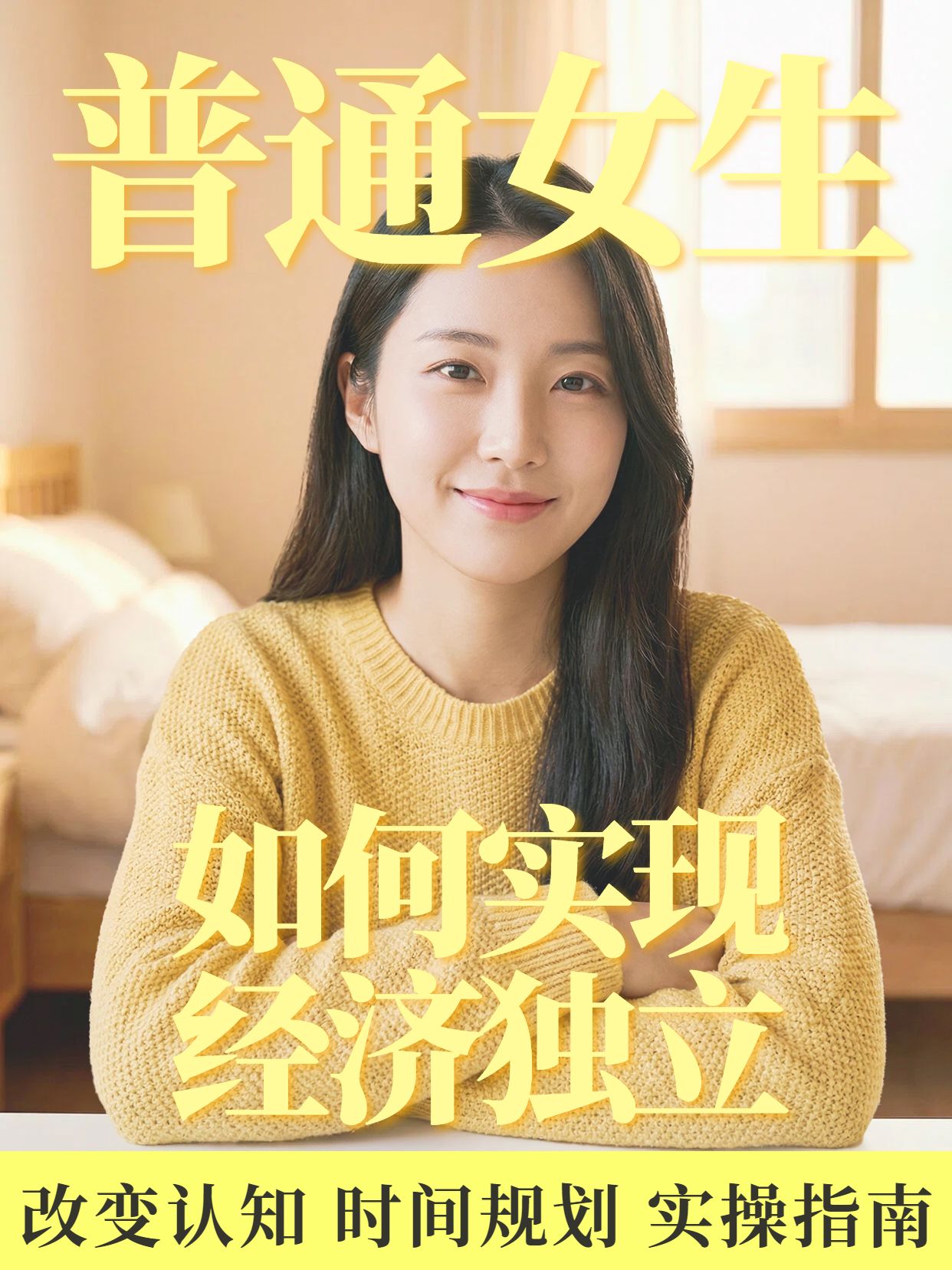 实景风橙色交流分享普通女生如何实现经济独立小红书视频封面