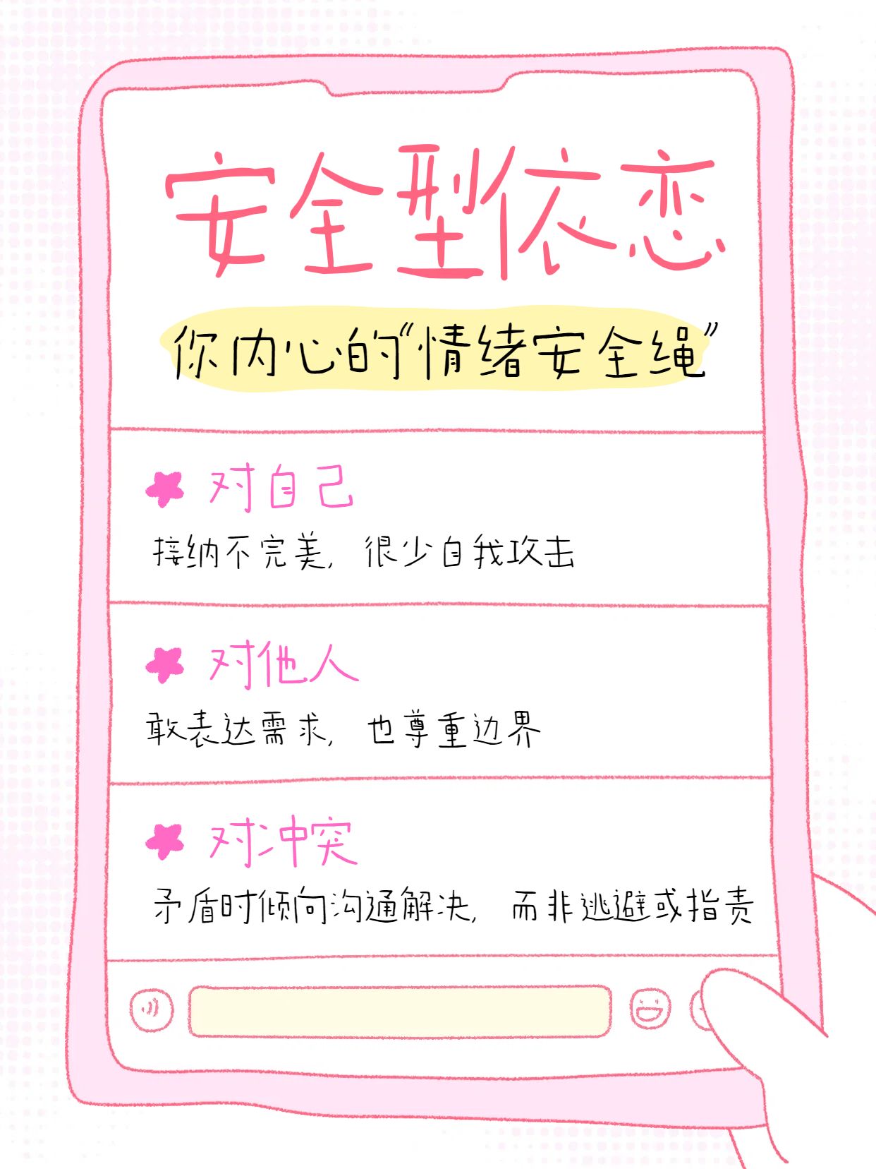 简约风粉色通用类交流分享什么是安全型依恋小红书内页