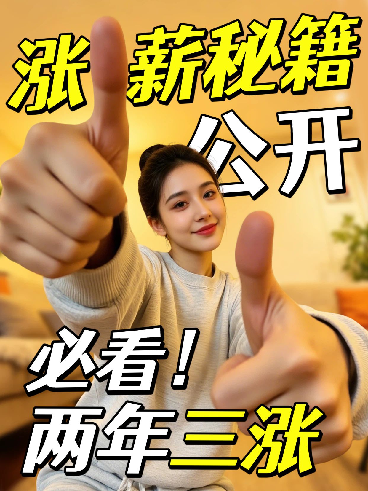 简约风黄色通用类交流分享涨薪秘籍公开小红书封面