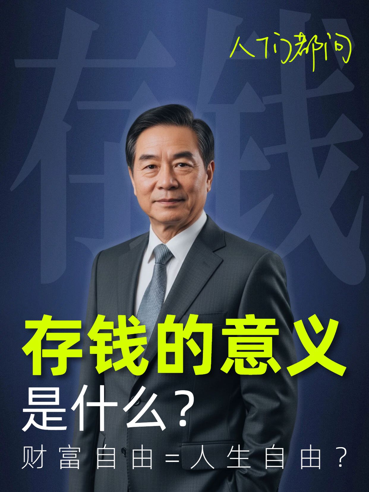 商务风蓝色金融保险类交流分享存钱的意义是什么小红书视频封面
