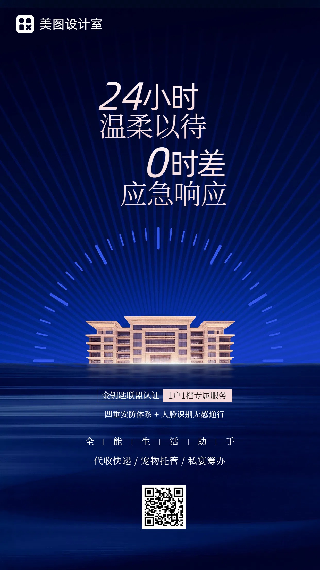 商务风房地产物业类宣传房地产宣传推广手机海报