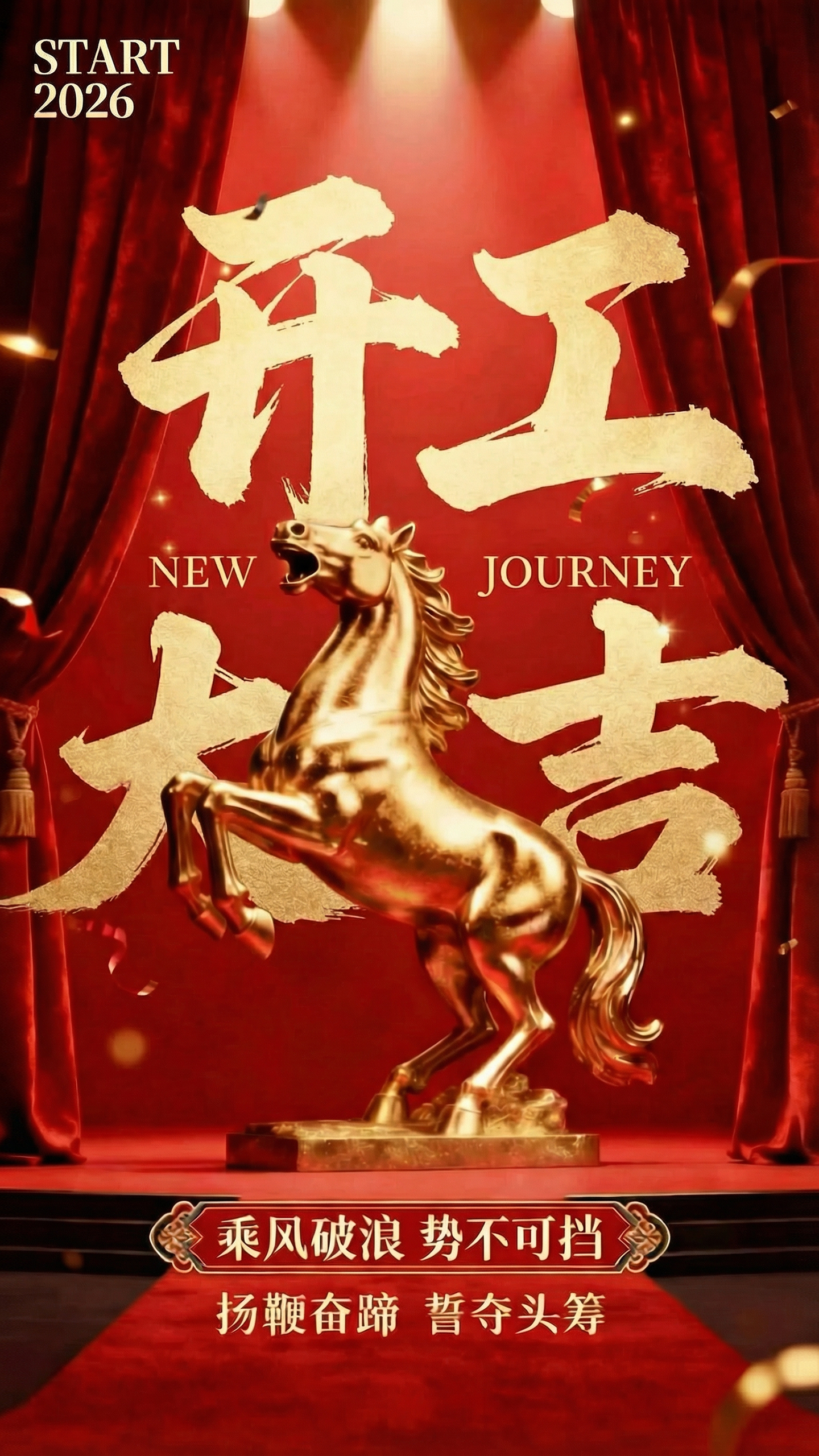 开工大吉祝福海报