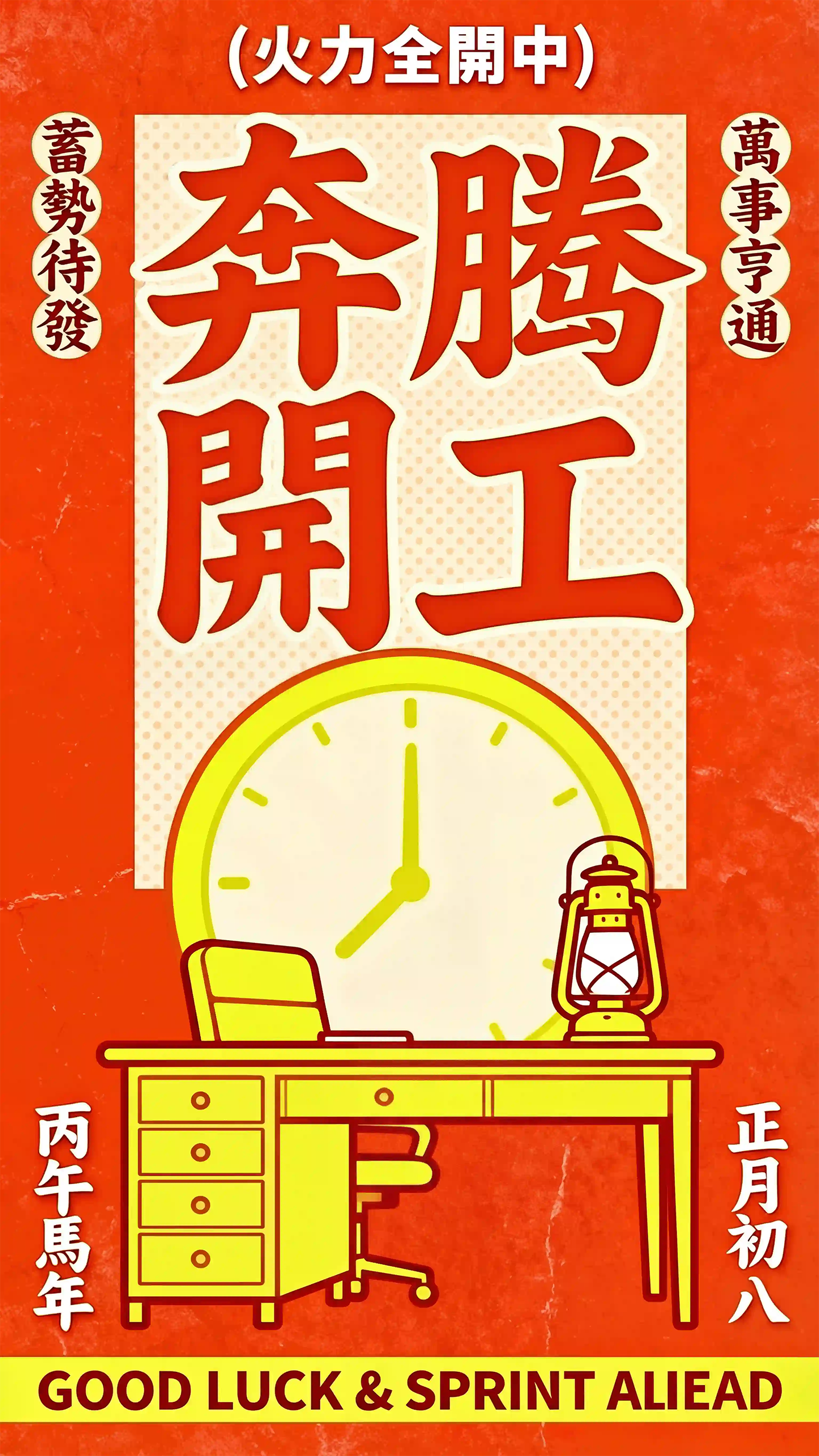 开工大吉祝福海报