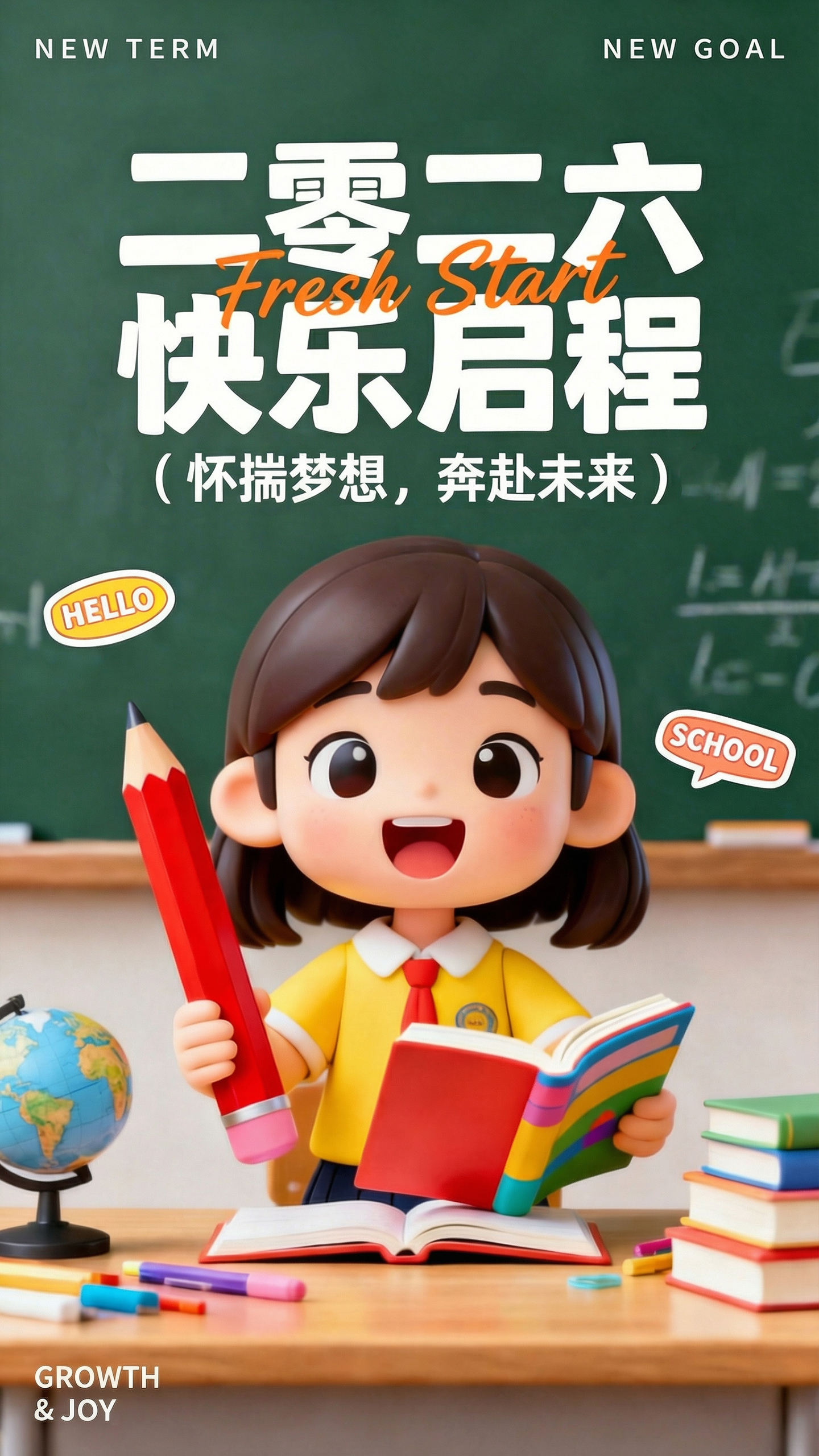 开学季祝福海报