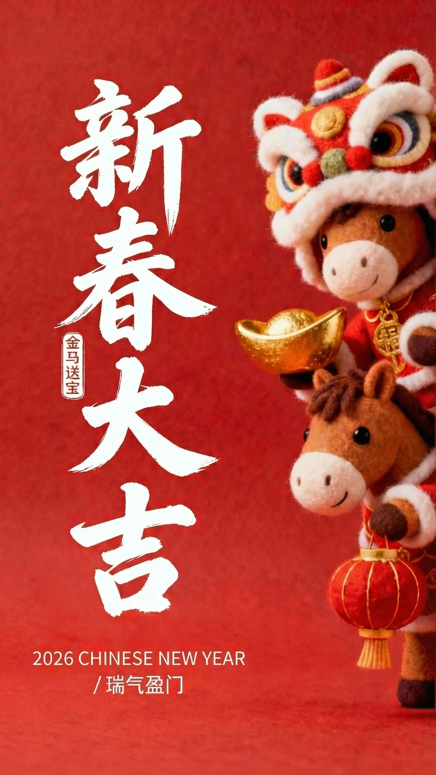 马年春节祝福海报