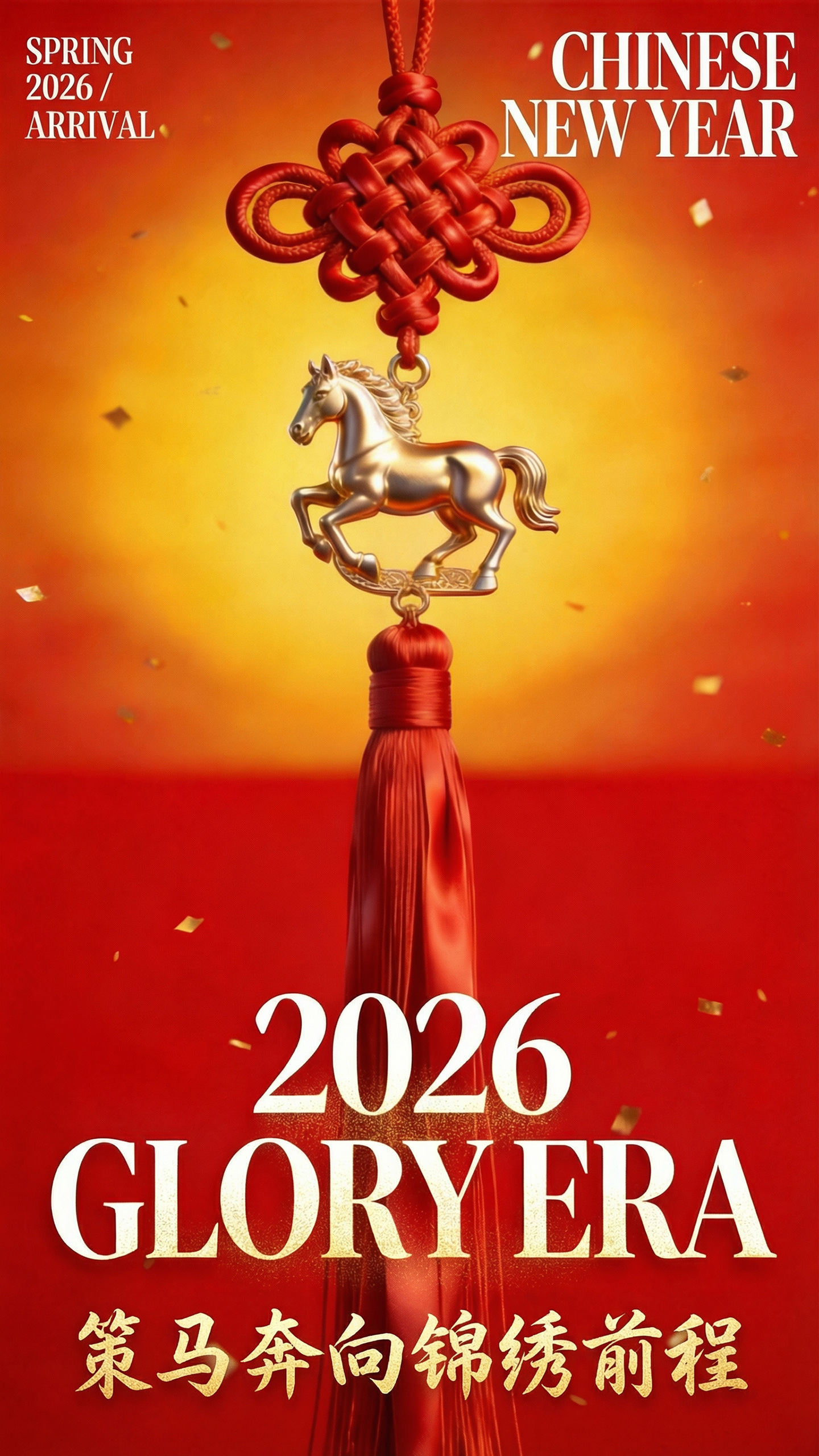 马年春节祝福海报