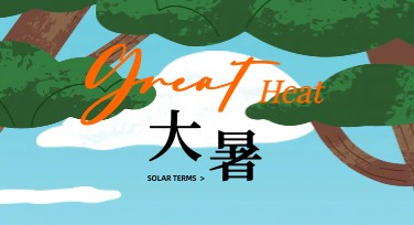 大暑节气文案海报设计推荐，这些风格值得一试