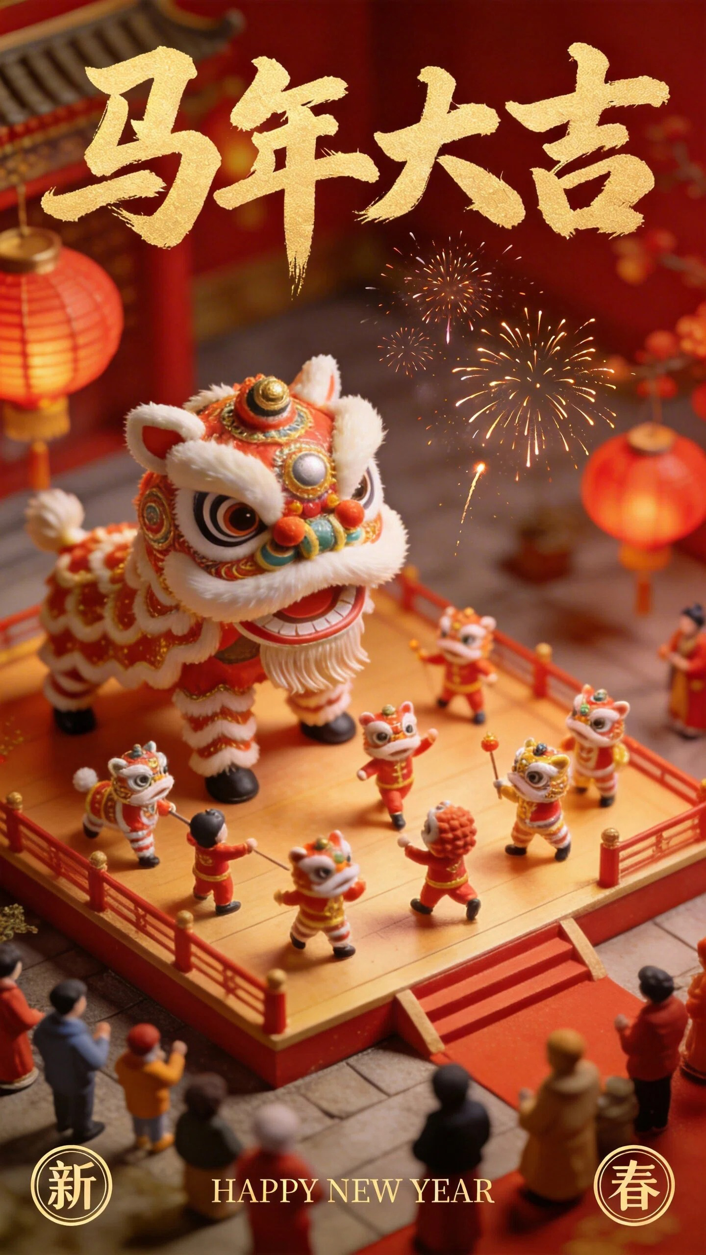 马年春节祝福海报
