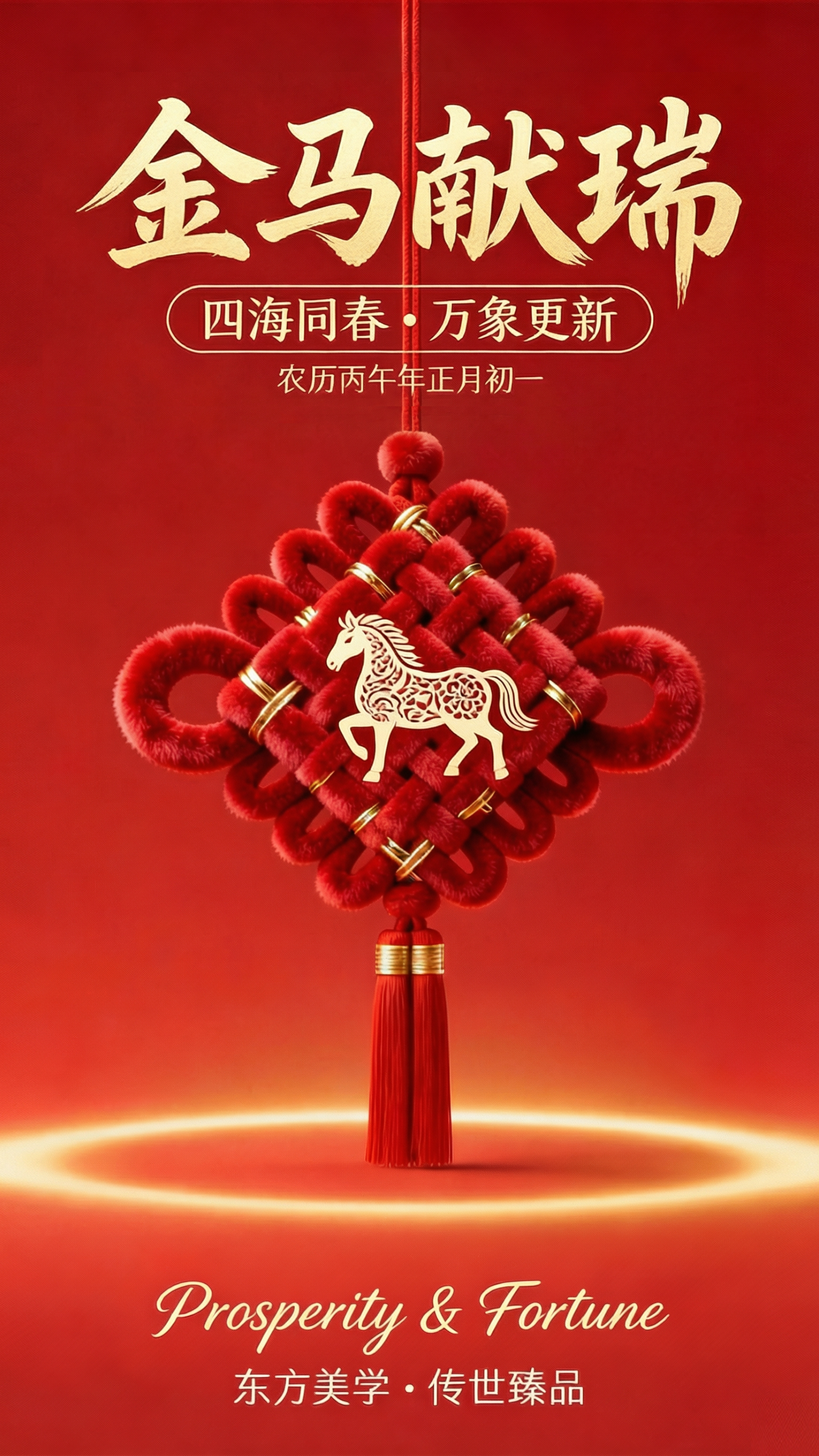 马年春节祝福海报