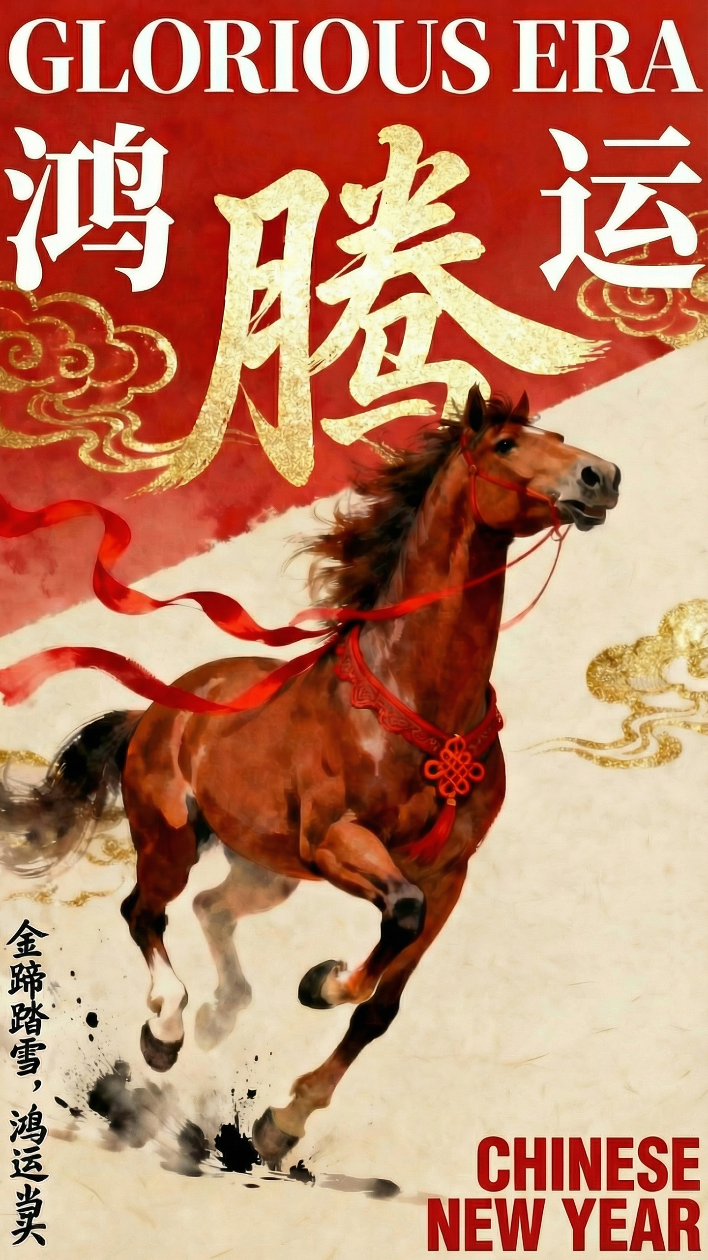 马年春节祝福海报