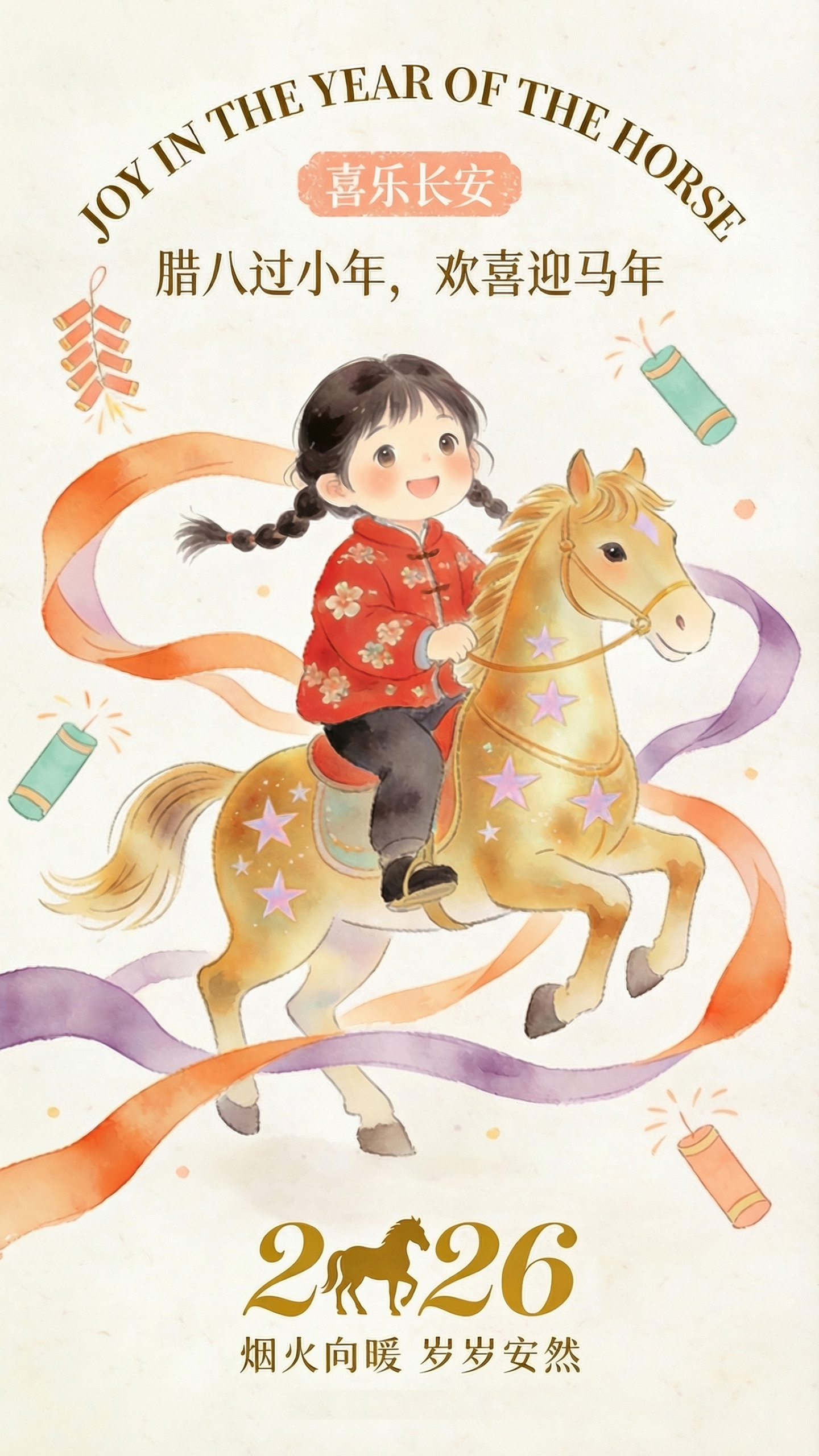 马年春节祝福海报