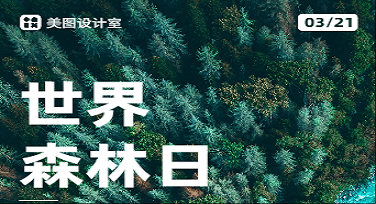世界森林日公益广告图怎么做才不土？这些模板一出手，连树都点赞！