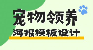 宠物领养海报模板设计，让领养宠物更有爱！