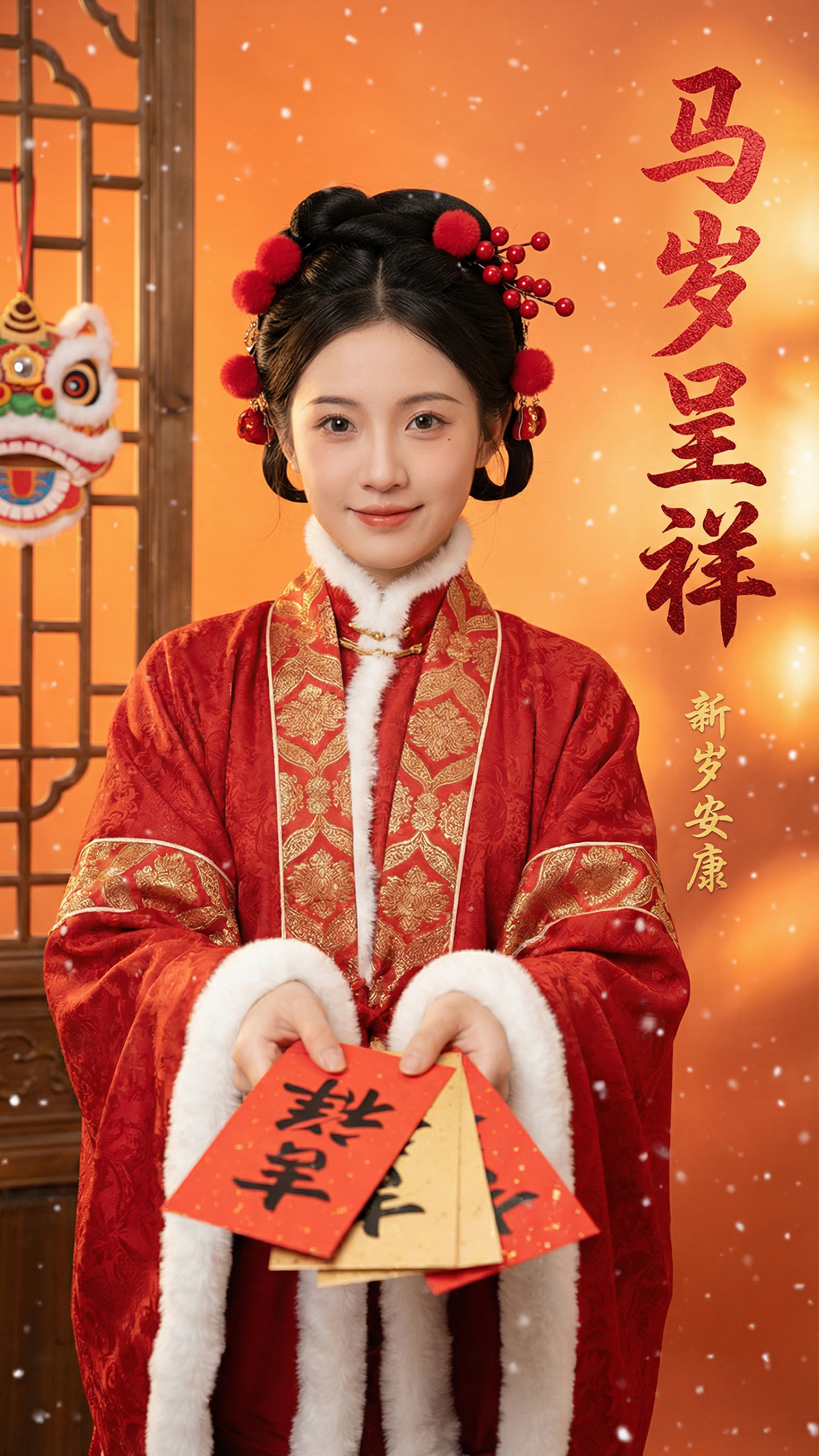 马年春节拼图晒照