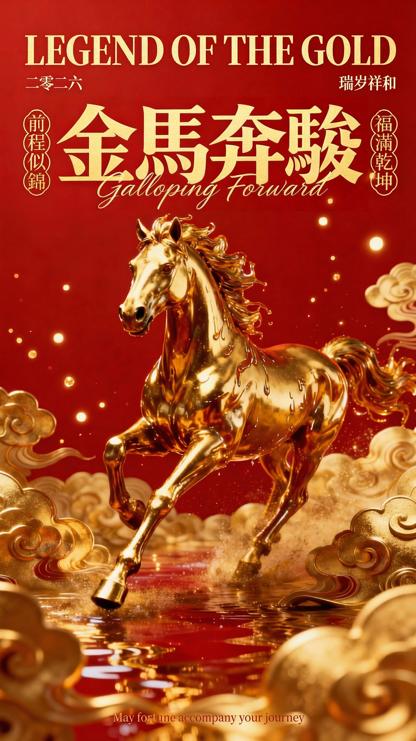 马年春节祝福海报