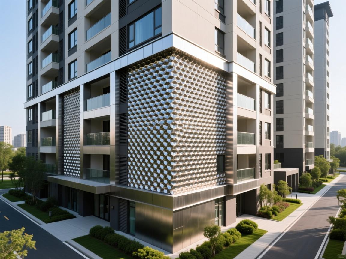 Anti-static honeycomb panels in modern office corridor