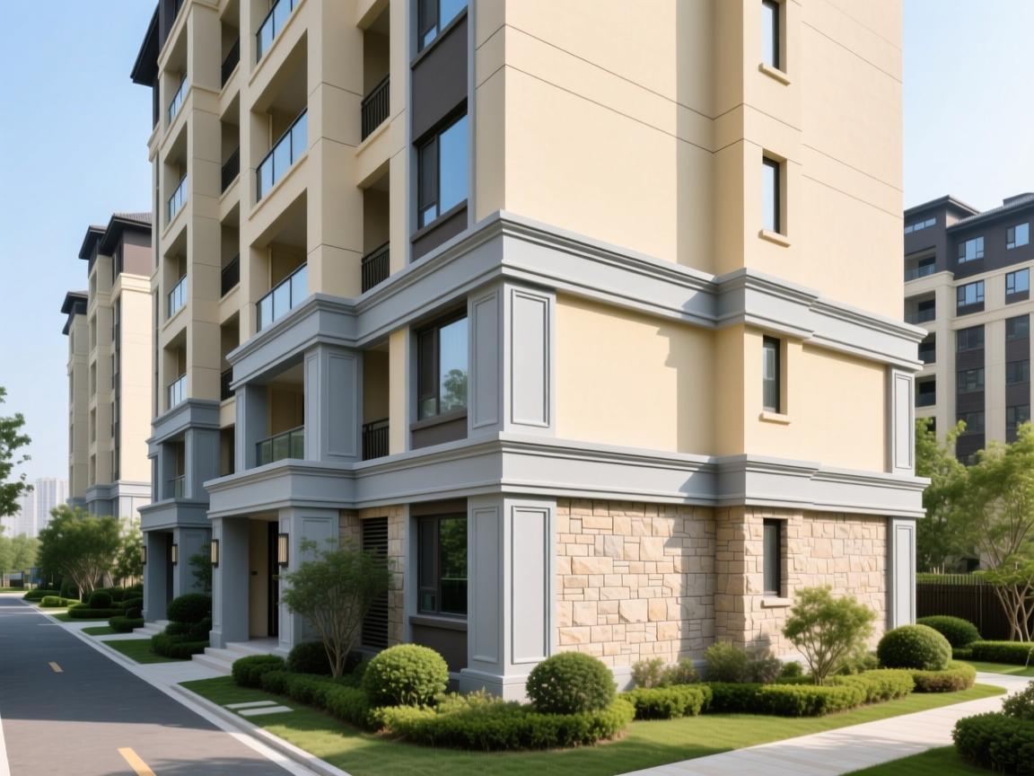 Commercial building facade wall panels