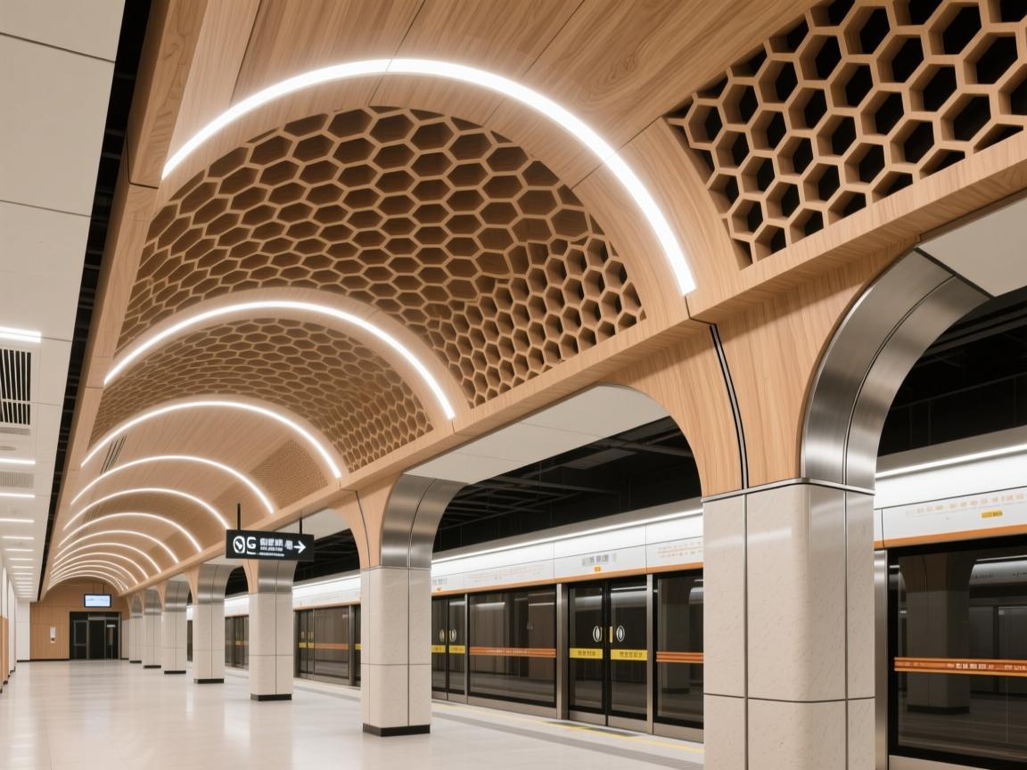 Blue acoustic honeycomb panels in humid swimming pool environment with condensation resistance