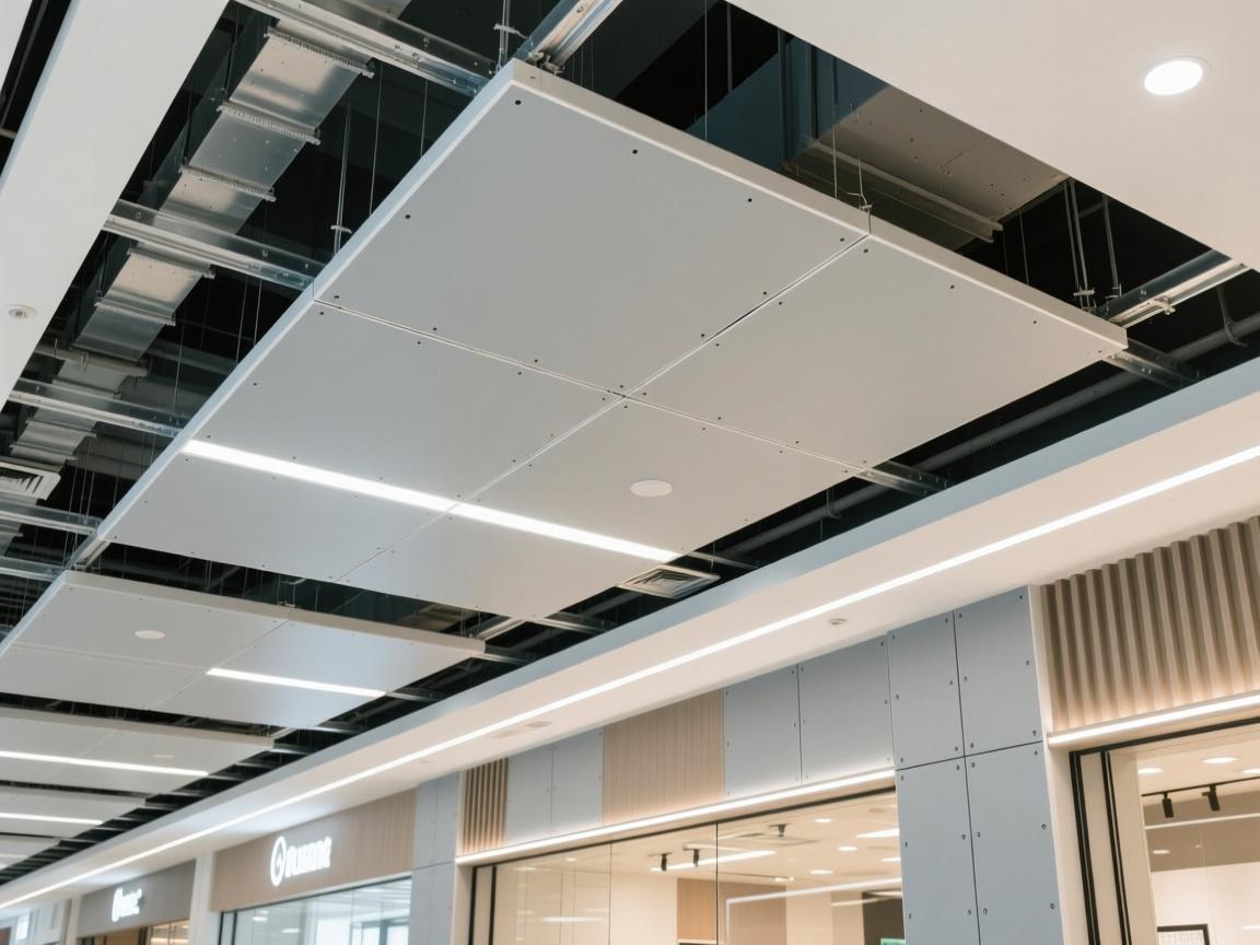 Fireproof partition wall system in contemporary office interior with clean lines