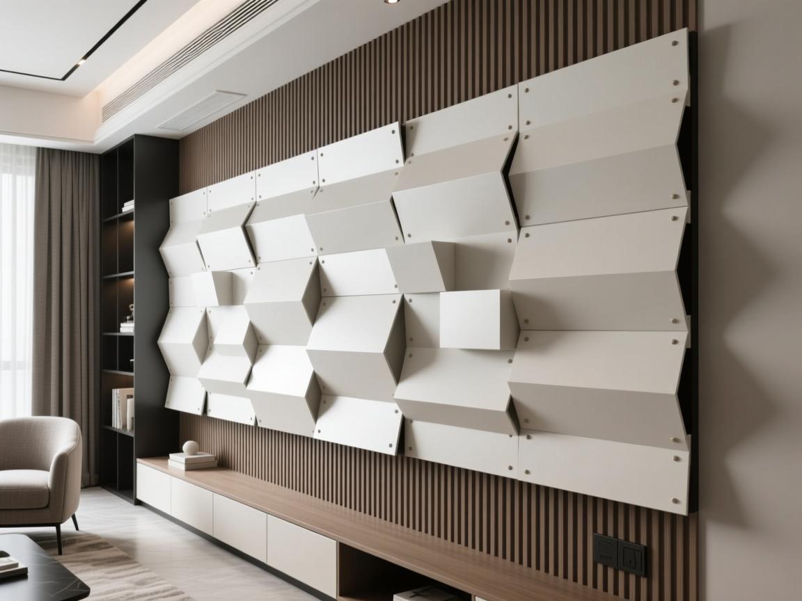 3D buckle board with silent ventilation fan in bathroom ceiling