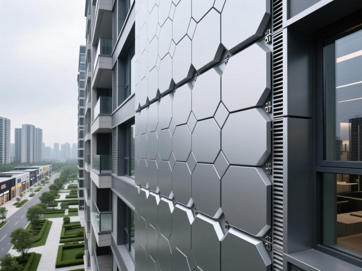 Fluorocarbon-coated aluminum curtain wall system with precision joints for commercial buildings