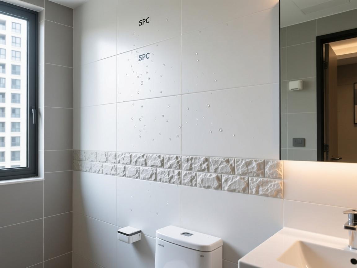 Waterproof wall panels in bathroom setting