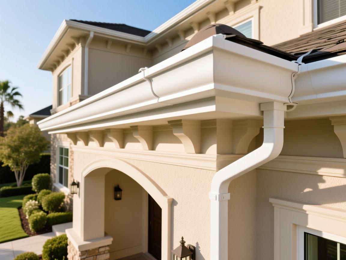 Ceramic decorative lines on commercial building exterior