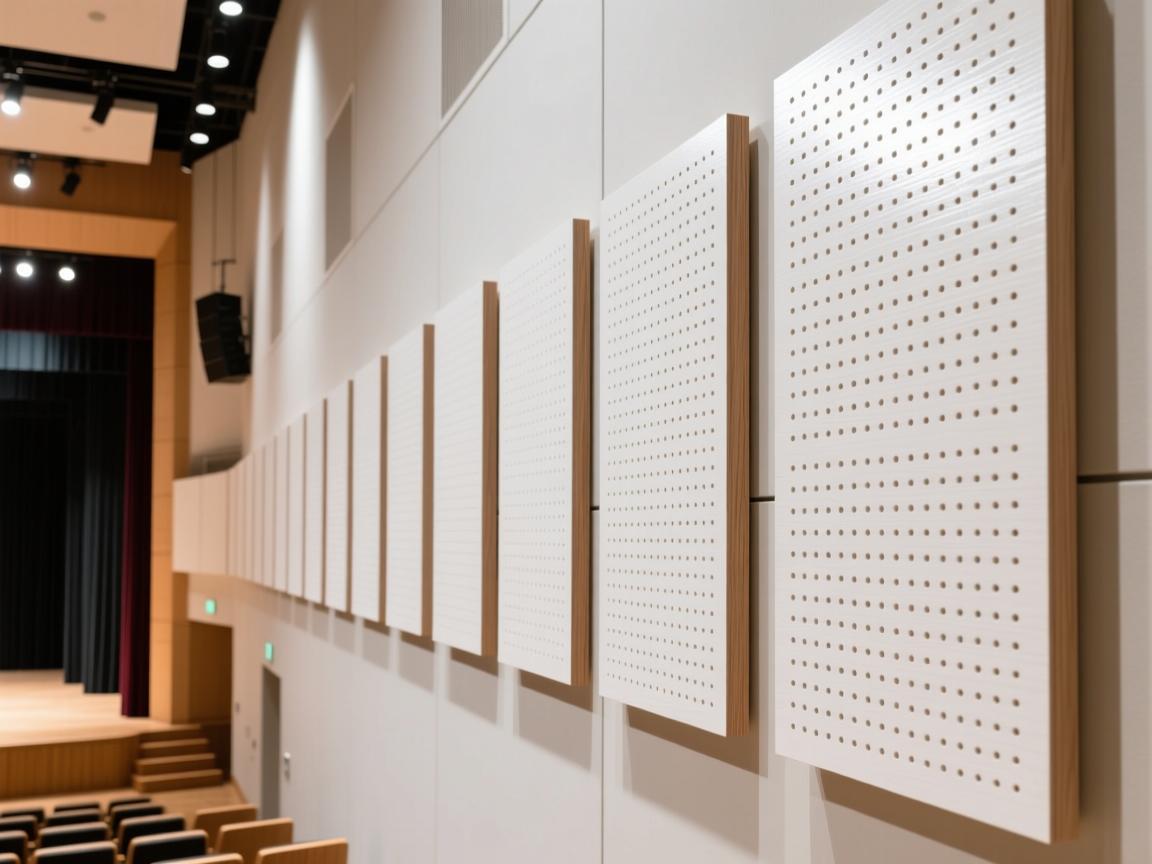 Acoustic wall panels in sports facility interior