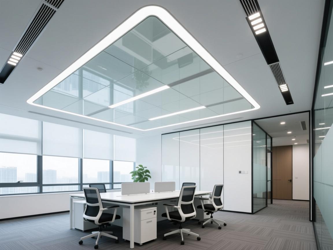 Hospital conference room with waterproof high crystal board ceiling