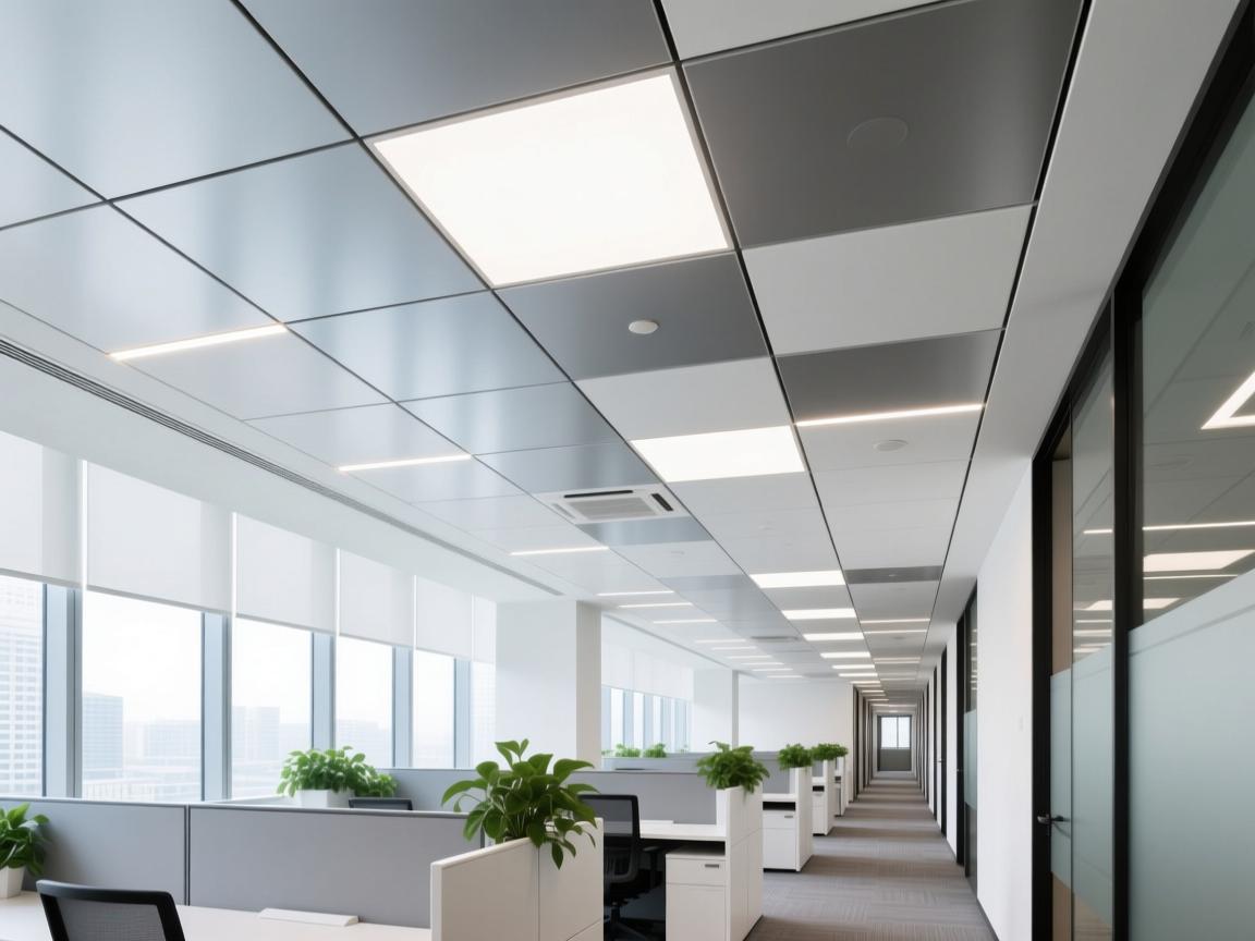 Healthcare facility ceiling with antibacterial aluminum panel system