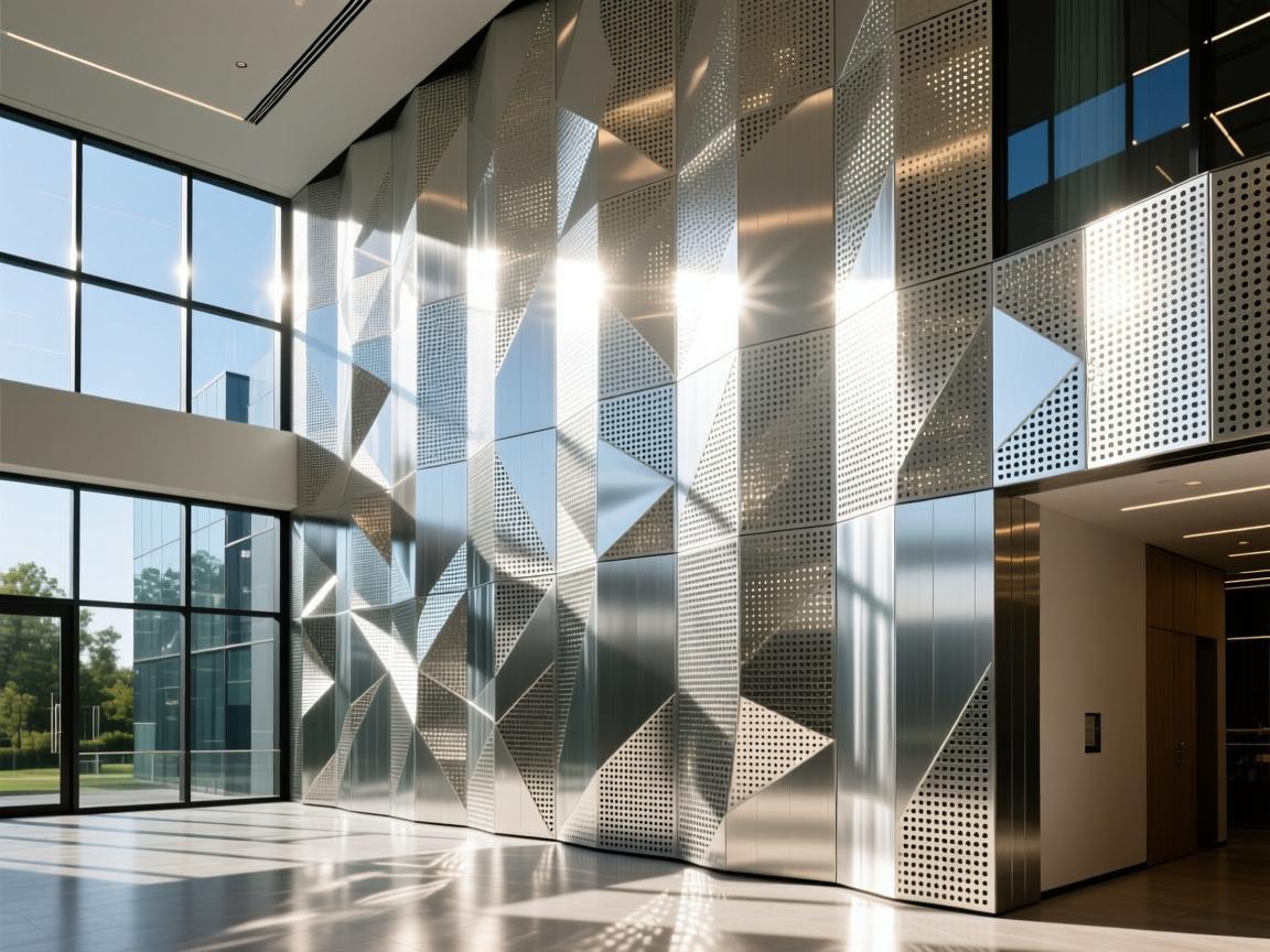 Cross-section diagram of aluminum honeycomb panel structure showing hexagonal core details
