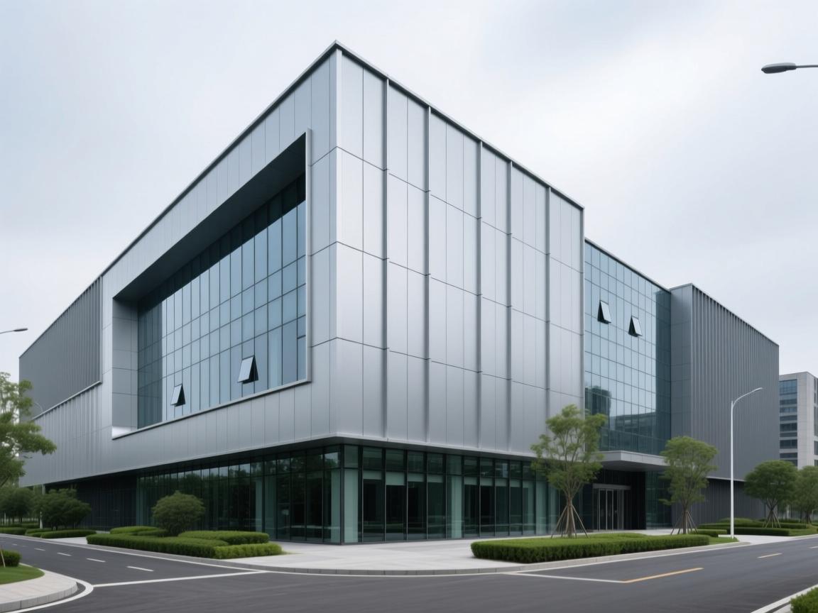 Interior aluminum composite panel wall installation in office space