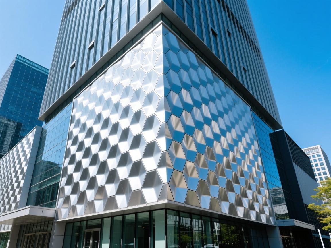 Office building aluminum honeycomb panel installation
