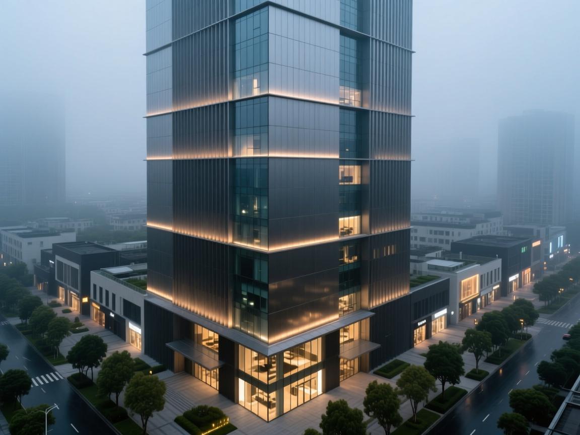 Aluminum cladding installation on building facade with focus on steel framing system and coating details